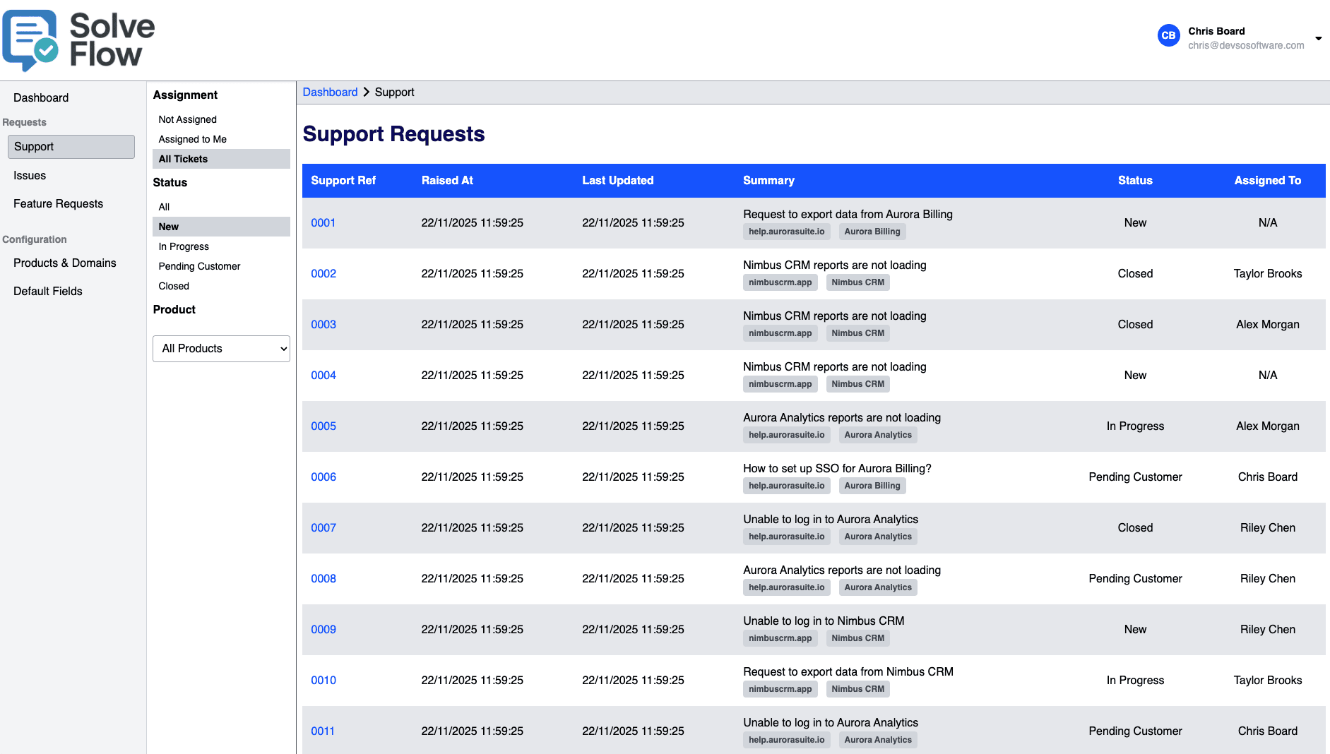 Screenshot support-tickets